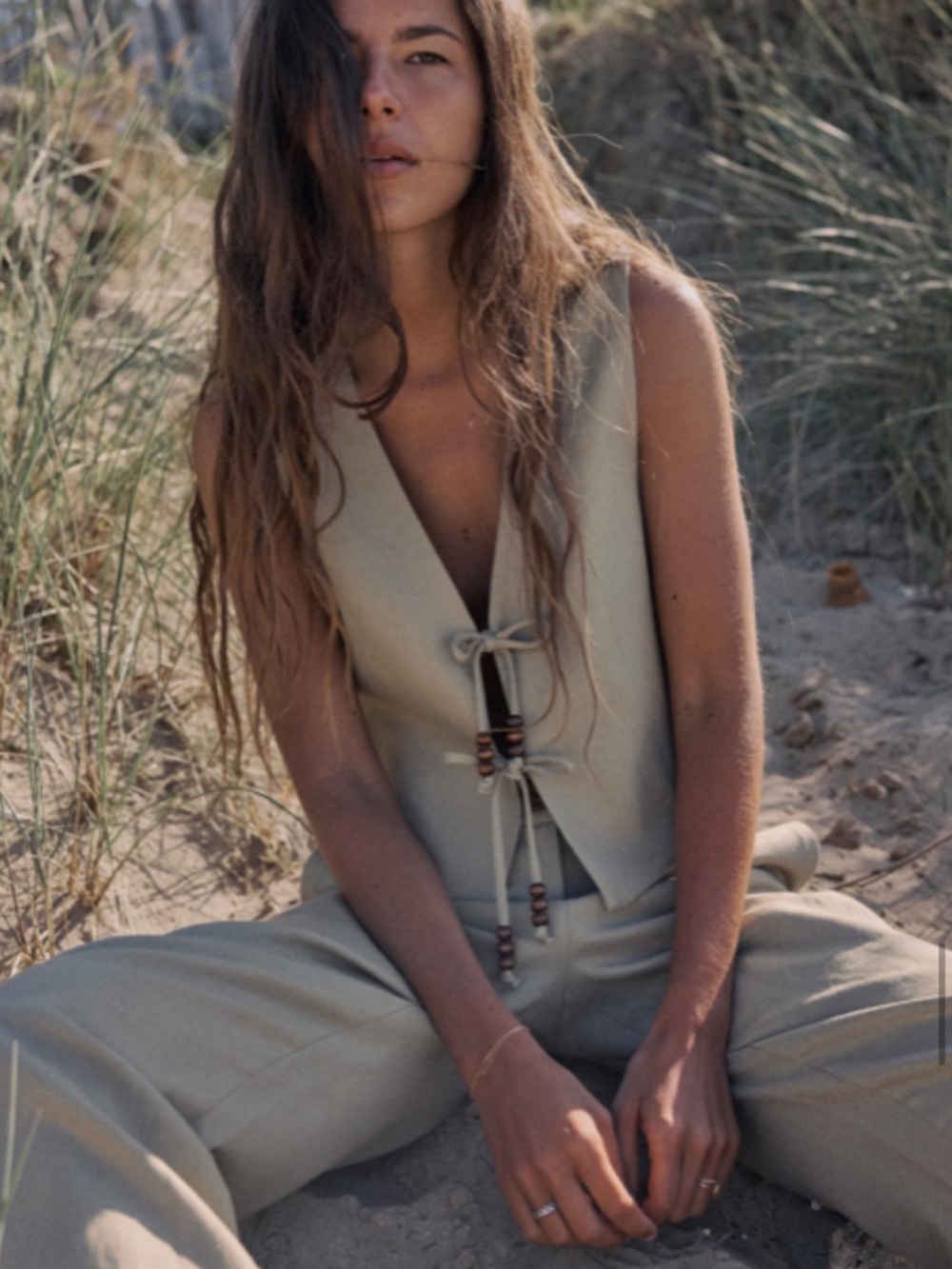Zara tie vest top